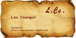 Lex Csongor névjegykártya