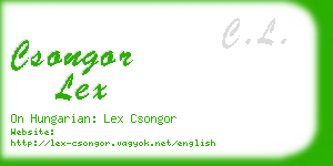 csongor lex business card